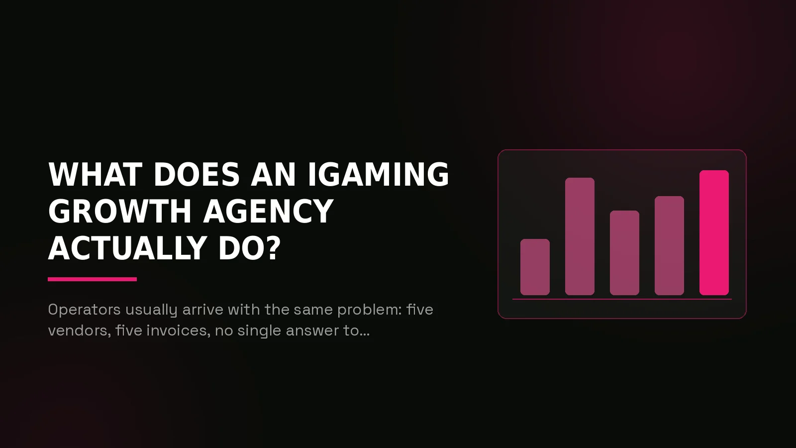 igaming growth agency: why-us stat panel illustration