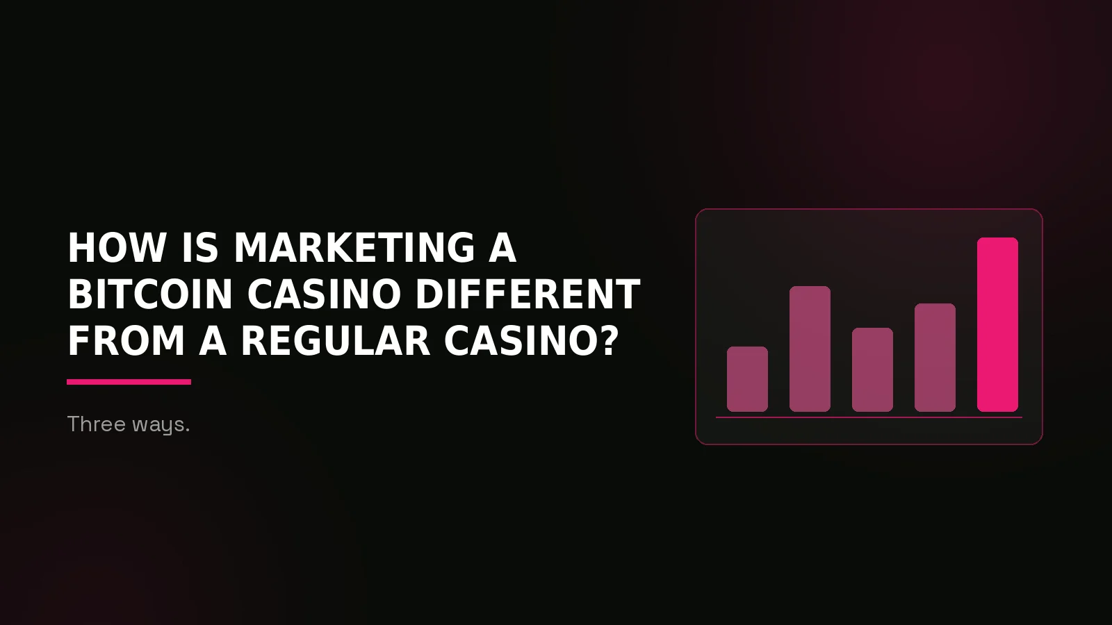 bitcoin casino marketing agency: why-us stat panel illustration