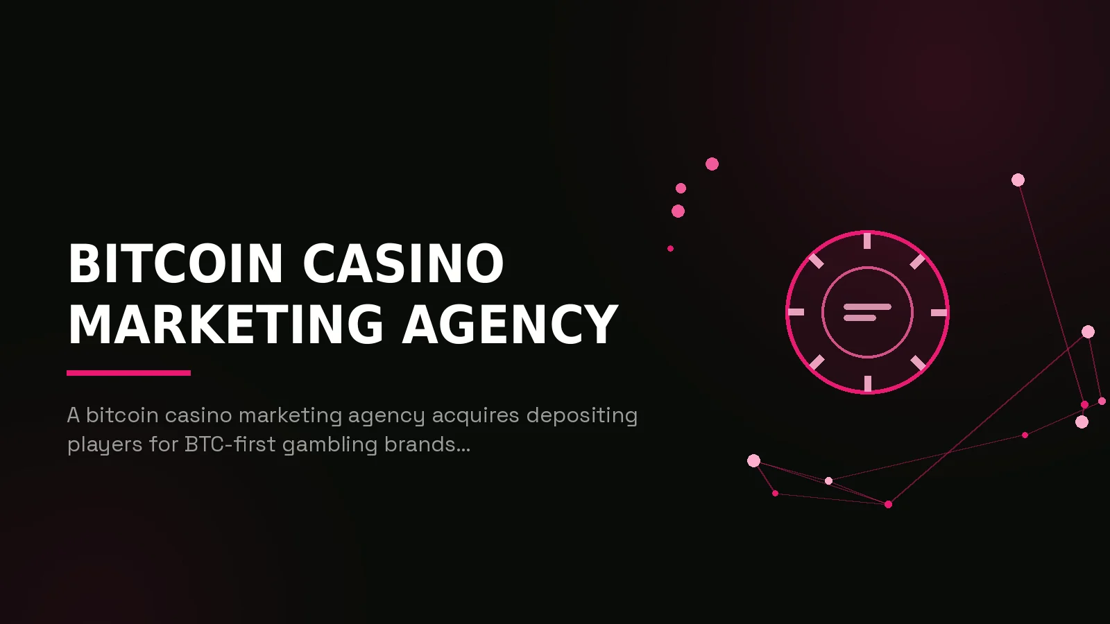 bitcoin casino marketing agency: hero illustration