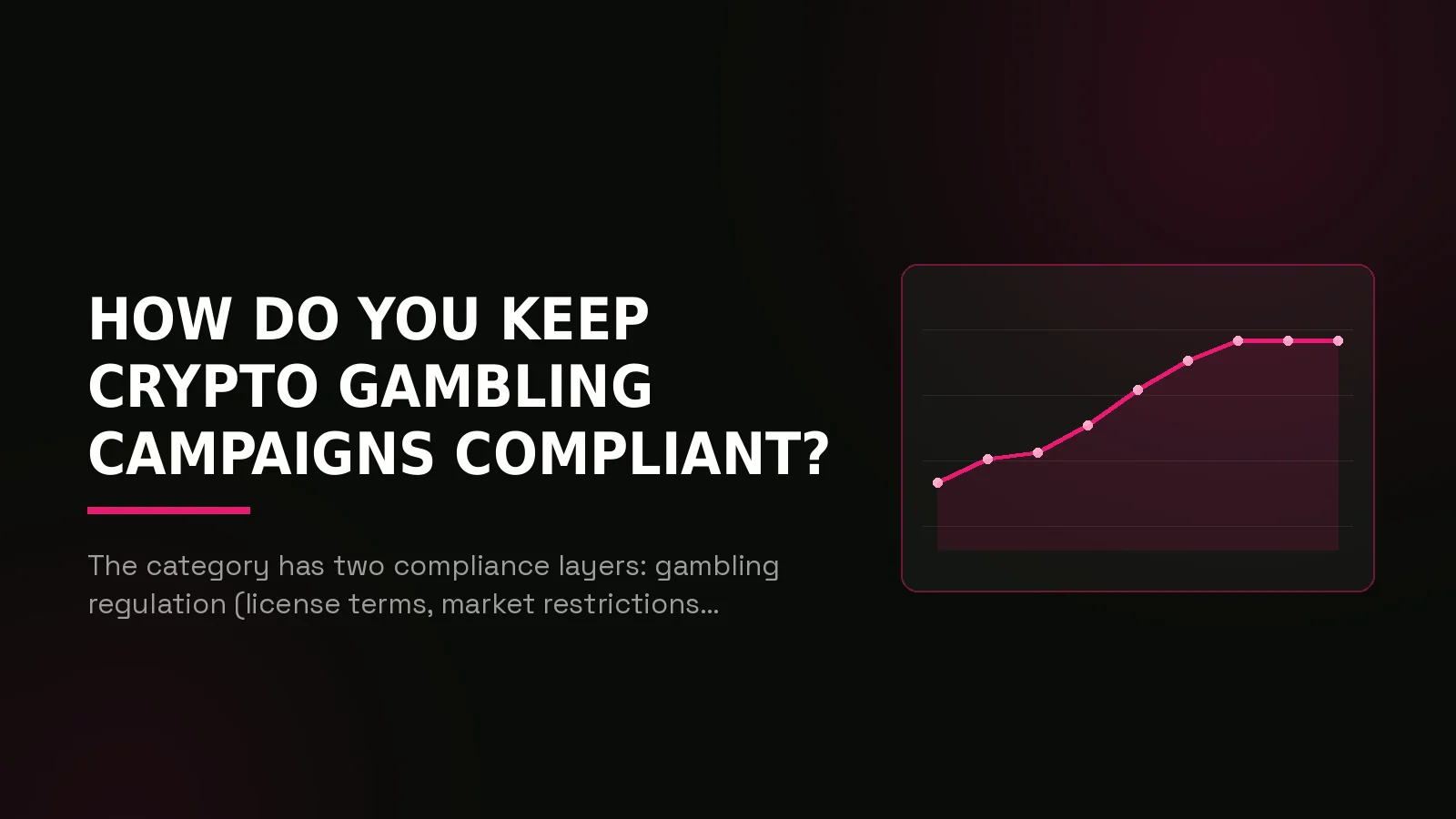 crypto gambling marketing agency: results dashboard illustration