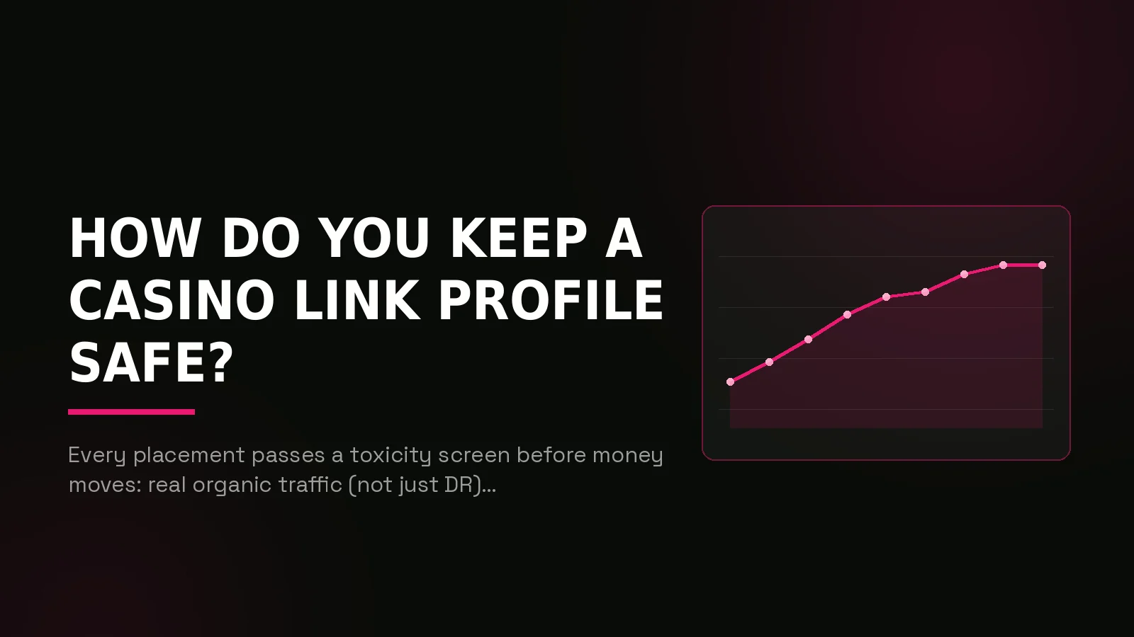 casino link building agency: results dashboard illustration