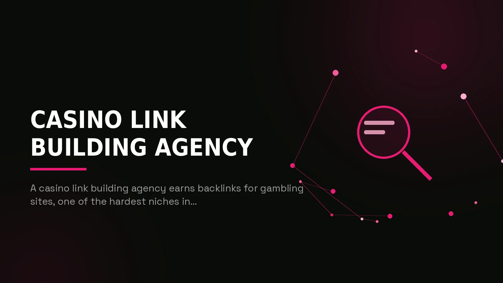 casino link building agency: hero illustration