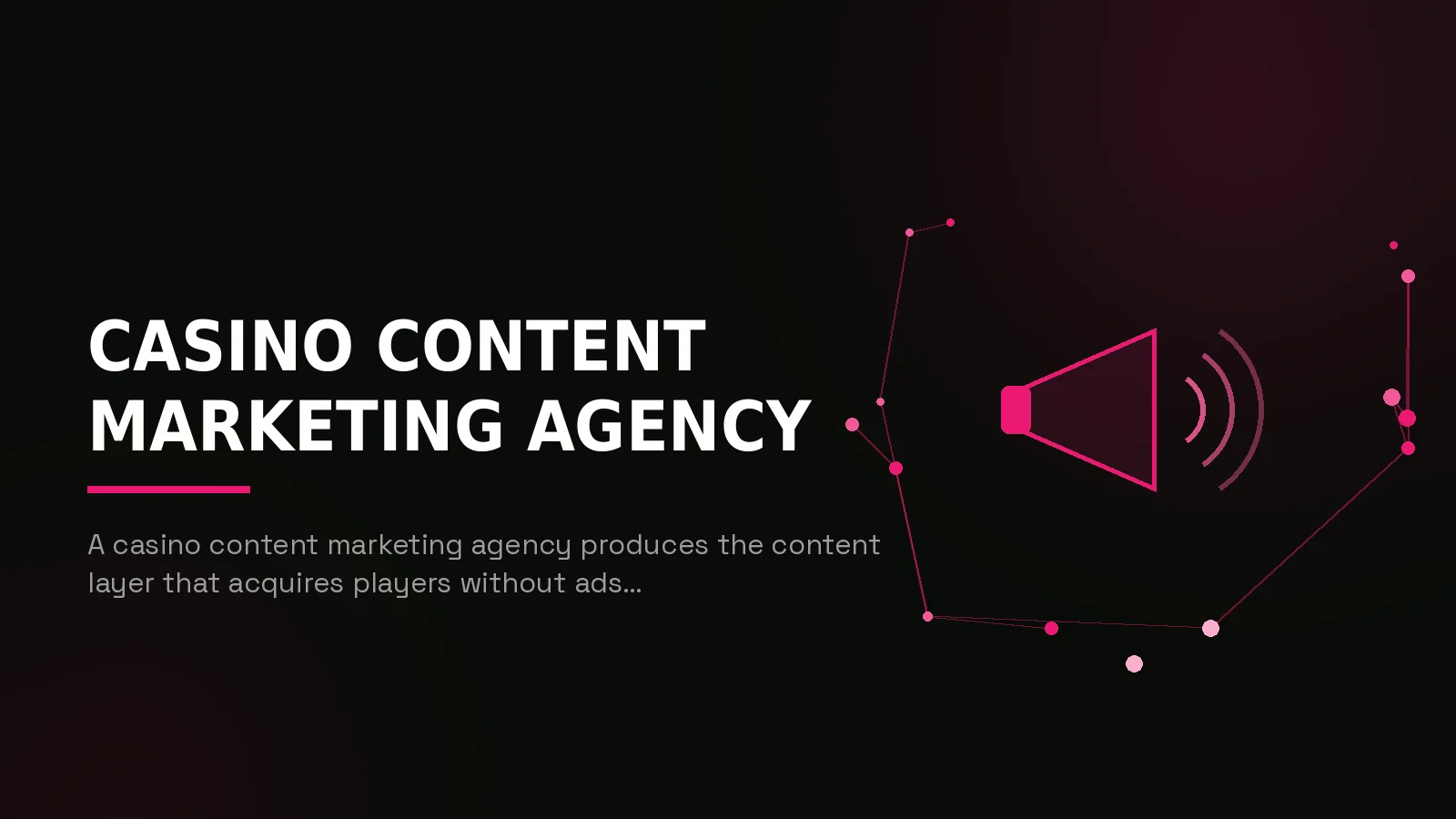 casino content marketing agency: hero illustration