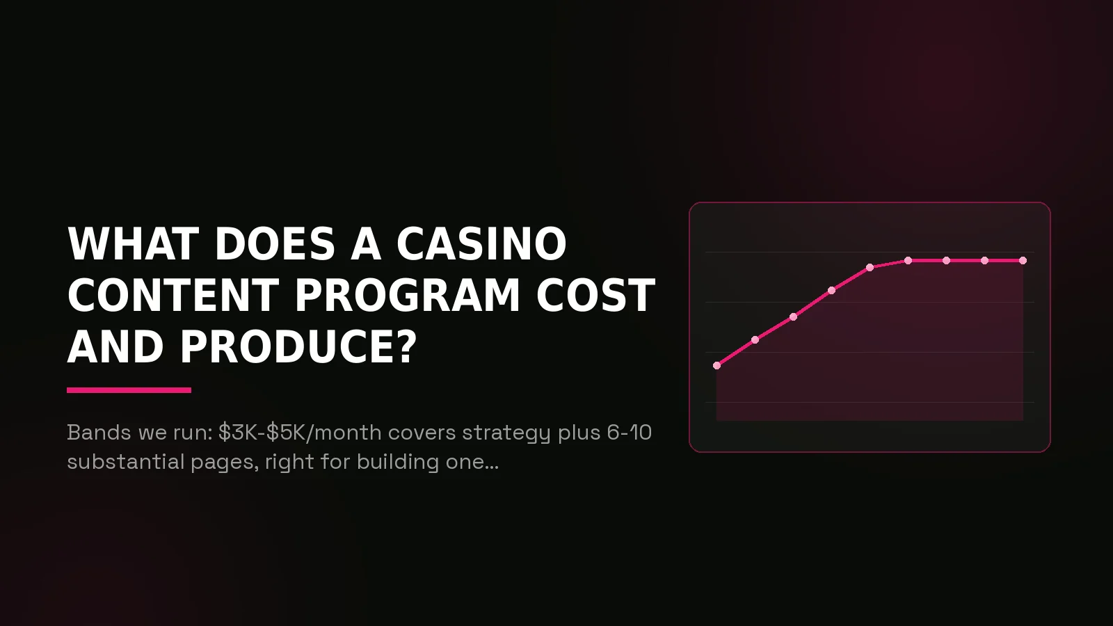 casino content marketing agency: results dashboard illustration