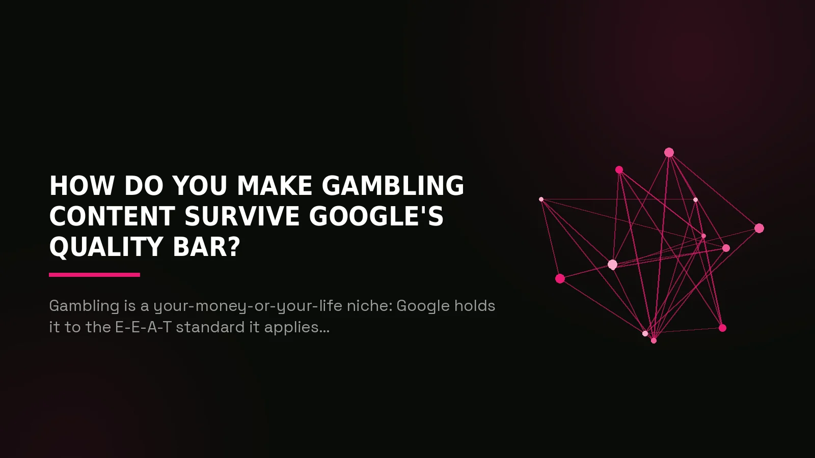 casino content marketing agency: network reach illustration