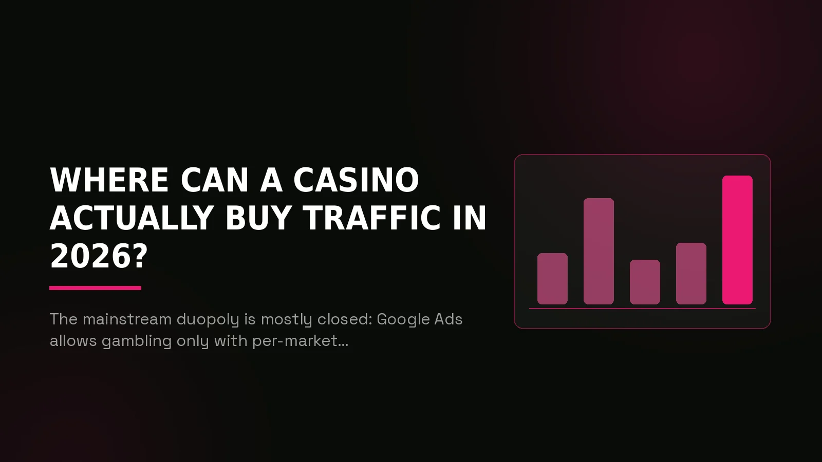 igaming media buying agency: why-us stat panel illustration