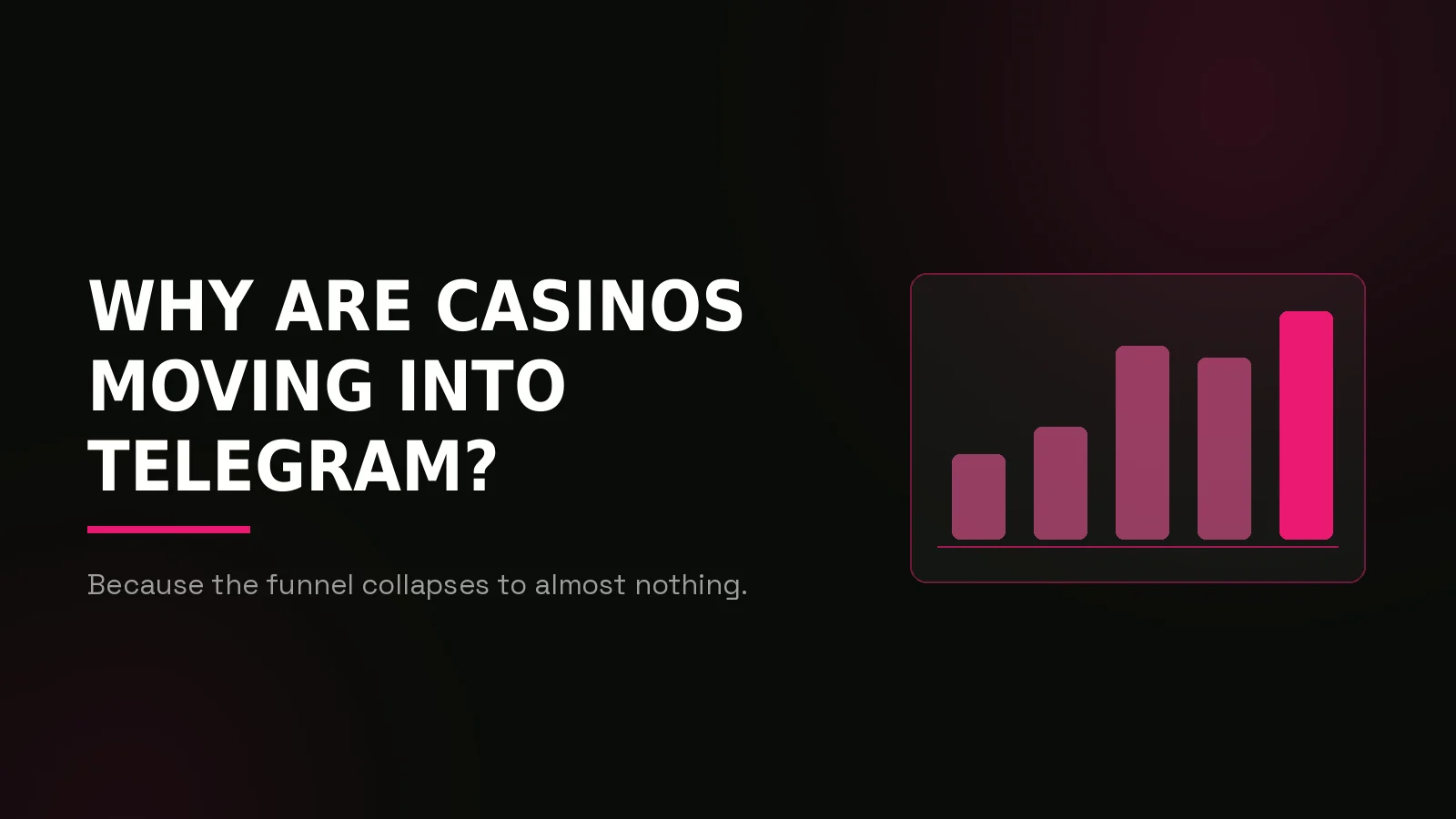 telegram casino marketing agency: why-us stat panel illustration