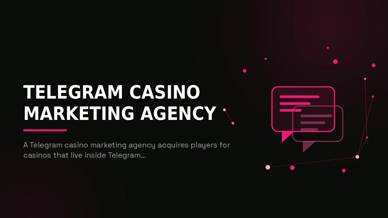 telegram casino marketing agency: hero illustration