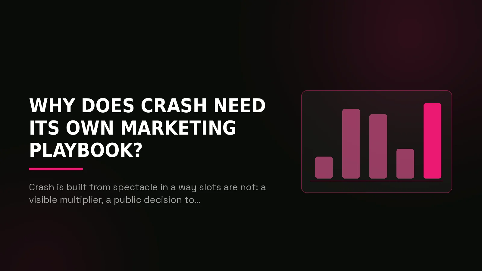 crash game marketing agency: why-us stat panel illustration