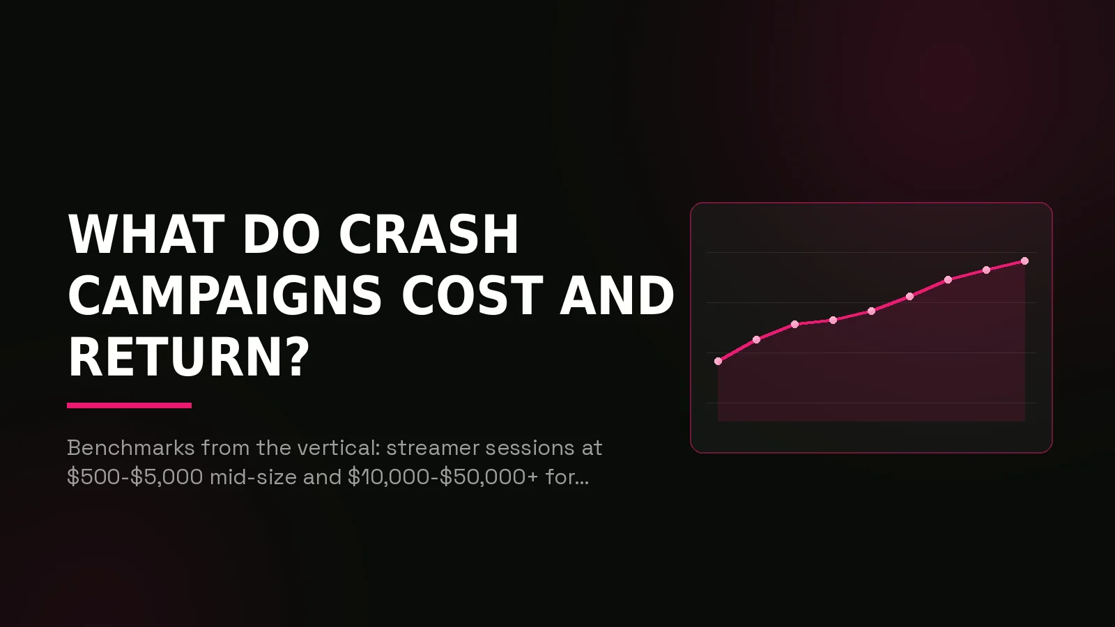 crash game marketing agency: results dashboard illustration