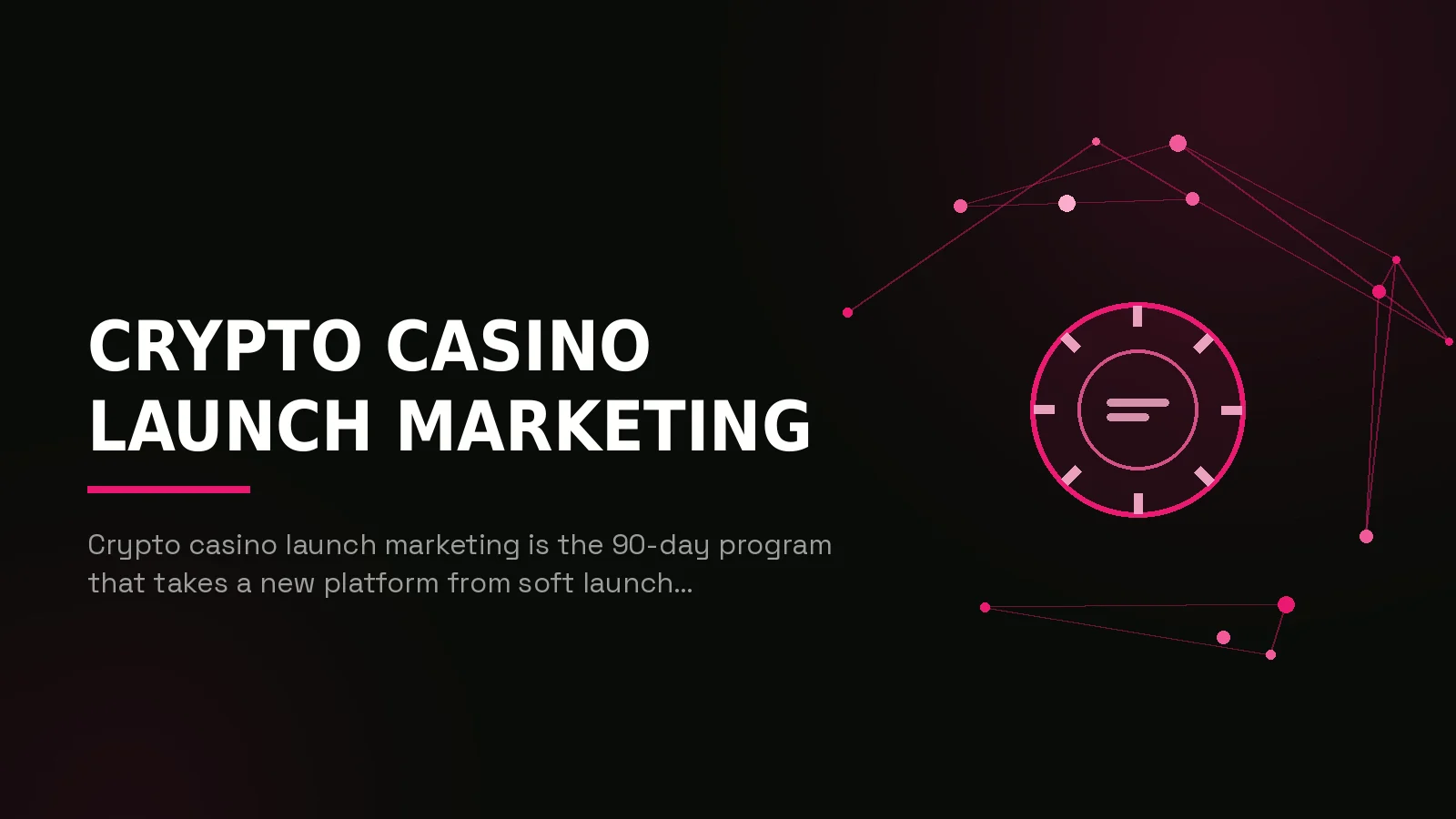 crypto casino launch marketing: hero illustration