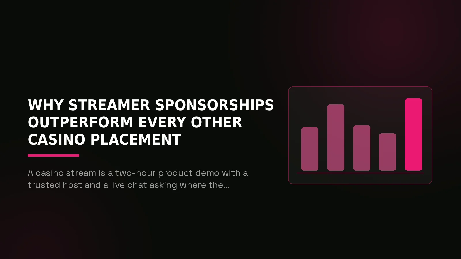 casino streamer sponsorships: why-us stat panel illustration