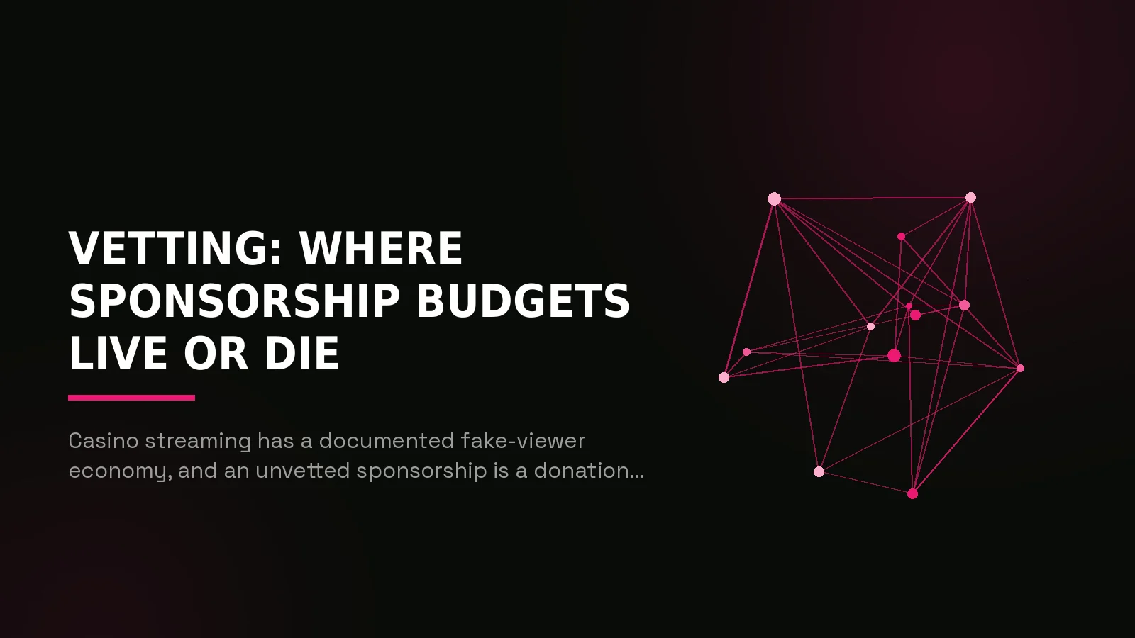 casino streamer sponsorships: network reach illustration