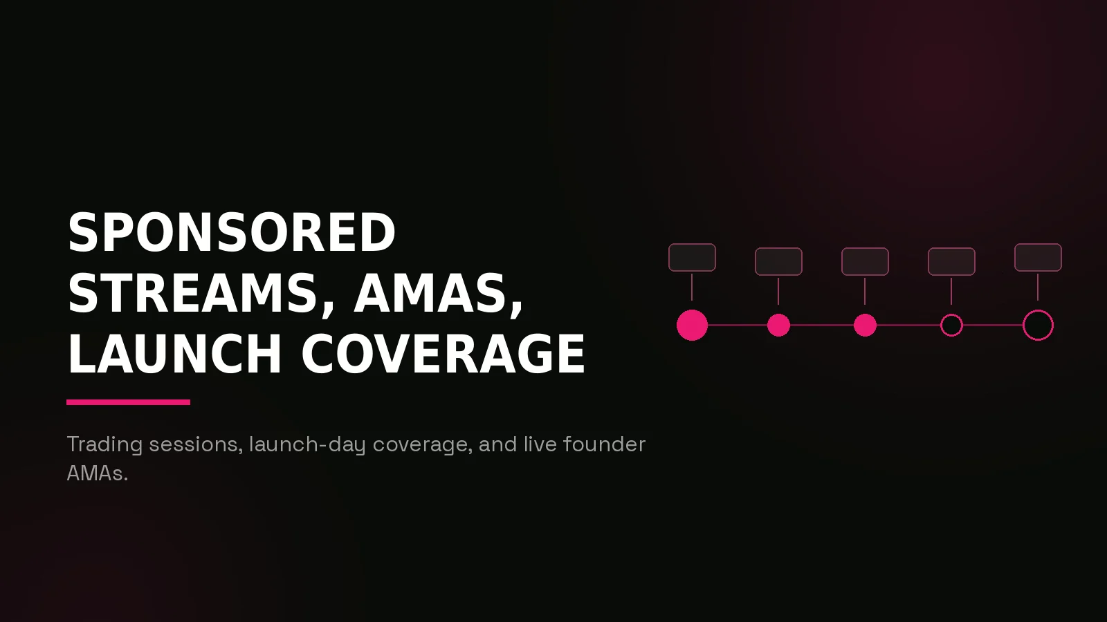 crypto streamer marketing agency: process timeline illustration