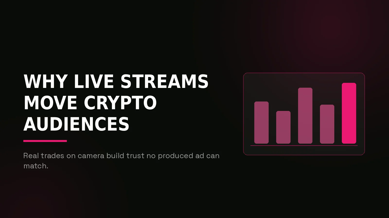 crypto streamer marketing agency: why-us stat panel illustration