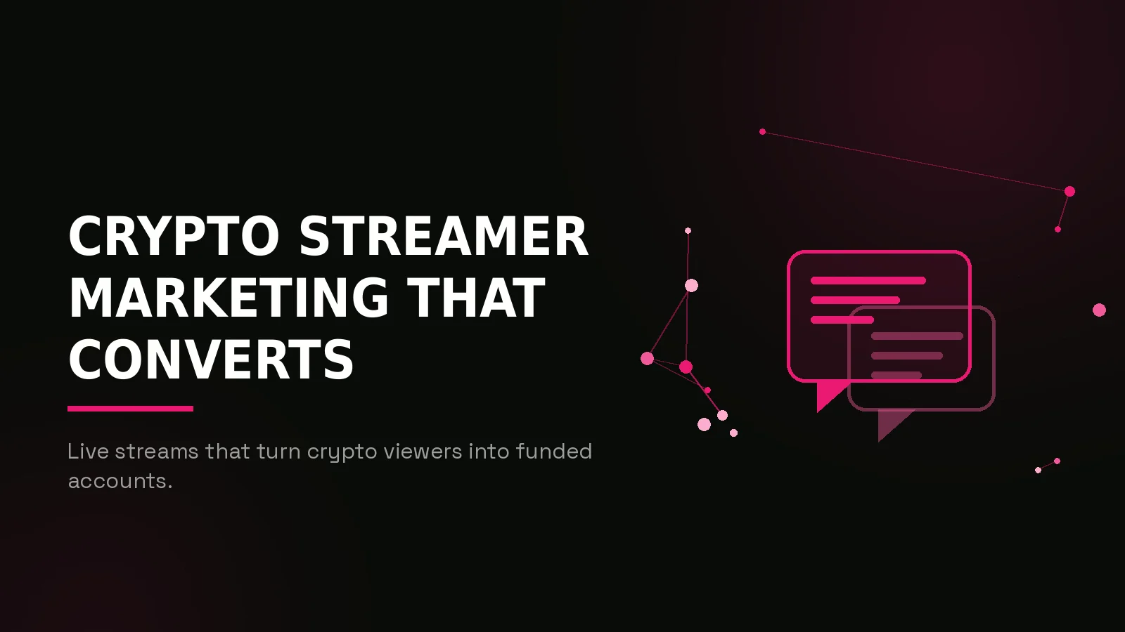 crypto streamer marketing agency: hero illustration