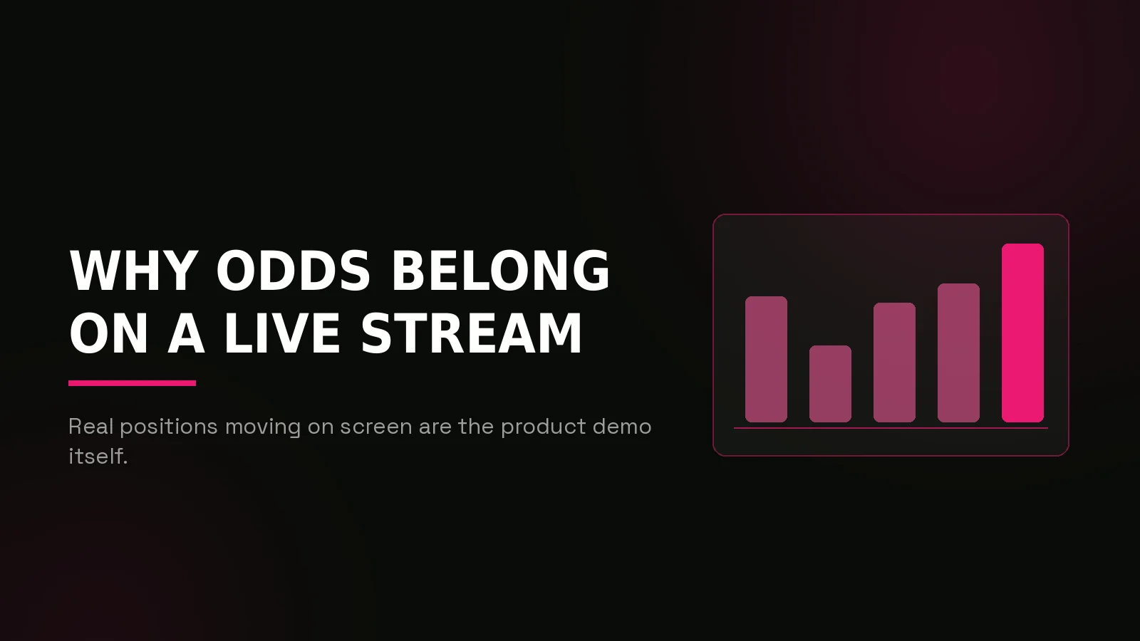 prediction market streamer marketing agency: why-us stat panel illustration
