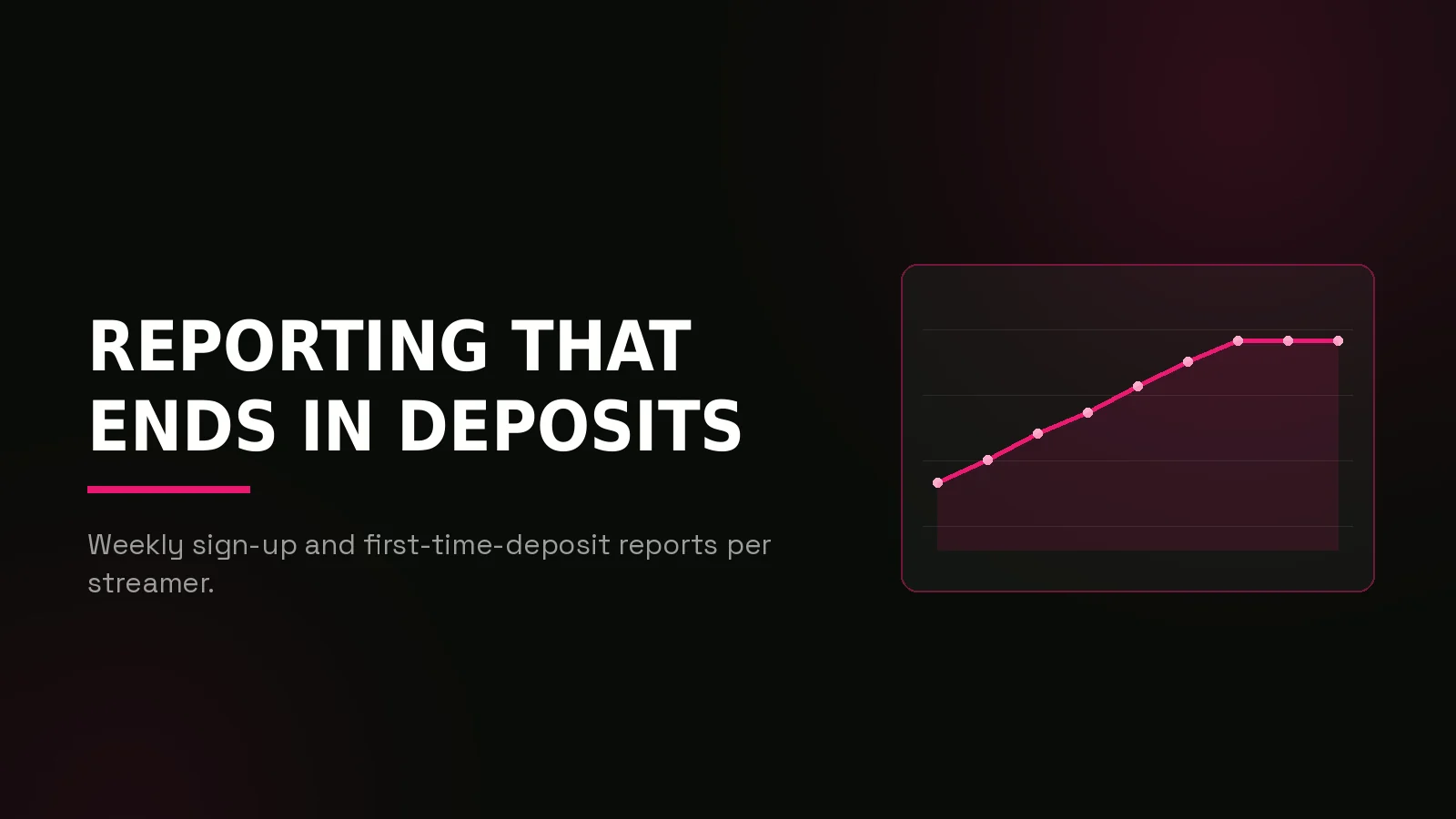 streamer sponsorship management: results dashboard illustration