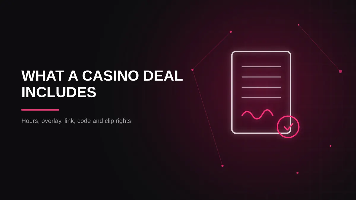 casino sponsorship for streamers: deal checklist illustration