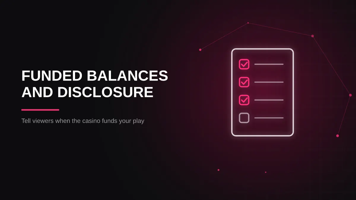 slots streamer sponsorship: disclosure checklist illustration
