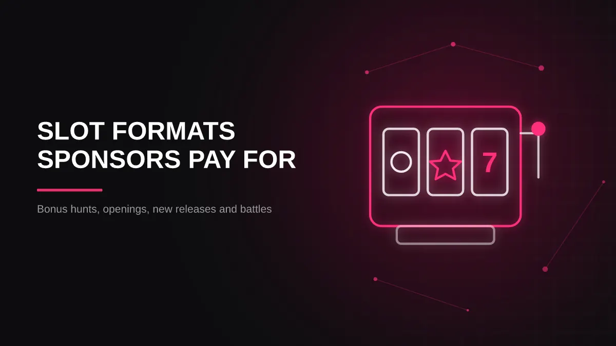 slots streamer sponsorship: slot formats illustration