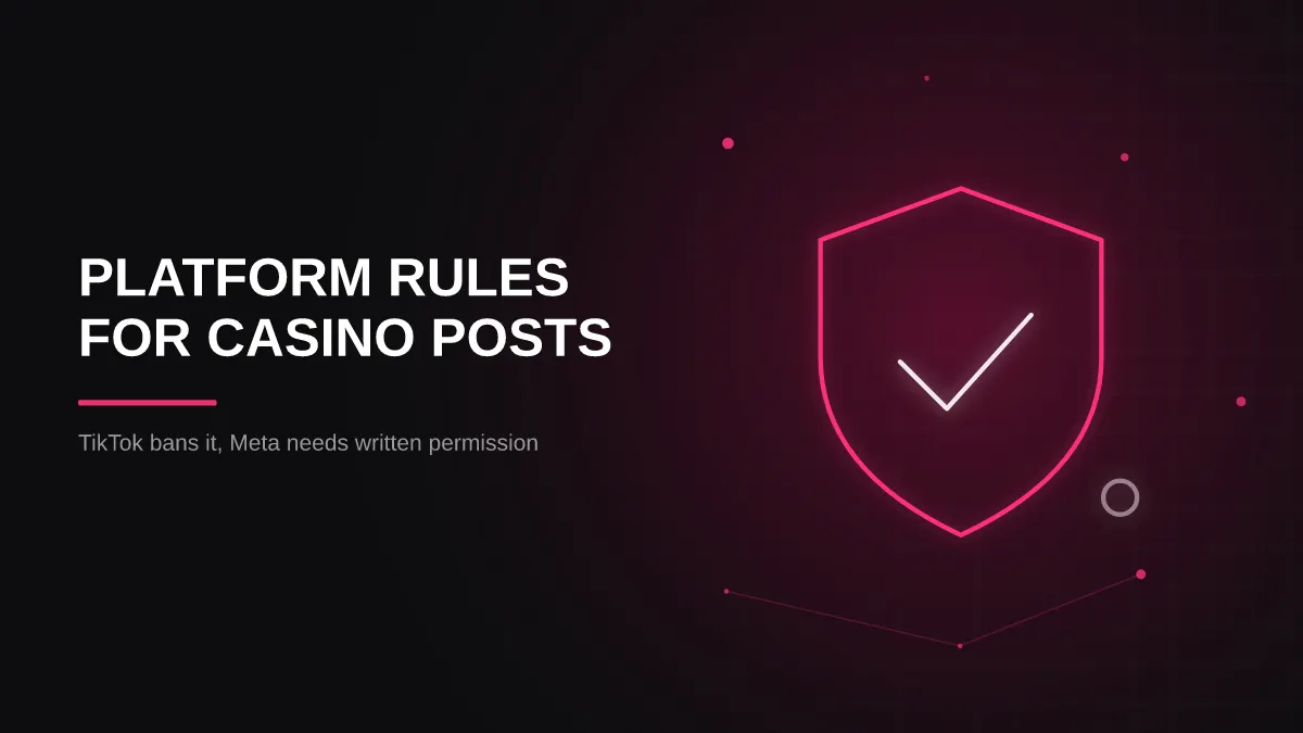 casino sponsorship for influencers: platform rules shield illustration