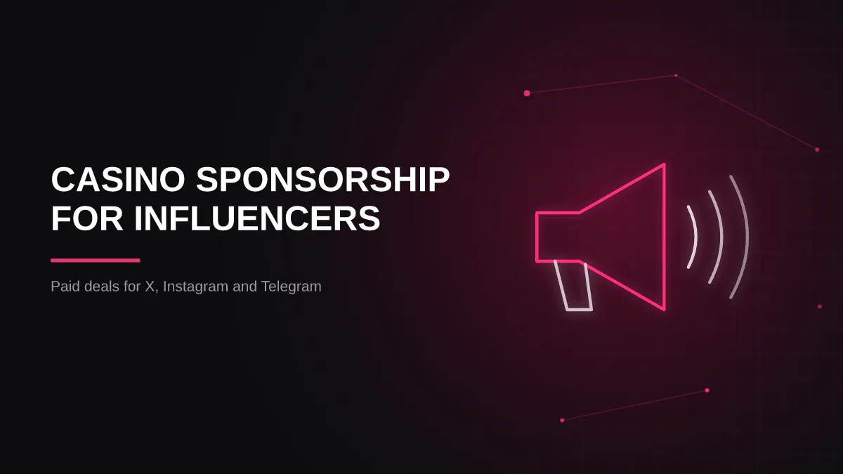 casino sponsorship for influencers: hero illustration
