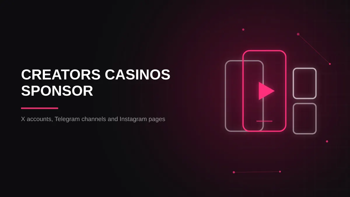 casino sponsorship for influencers: creator types phone illustration