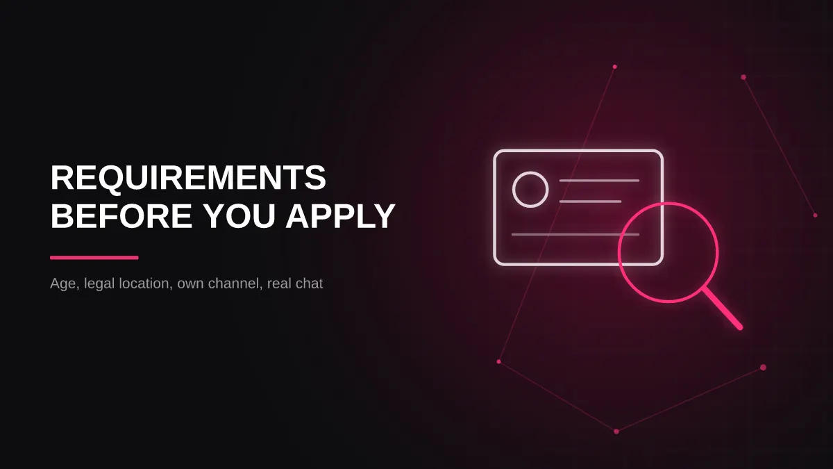 casino streamer jobs: applicant requirements illustration