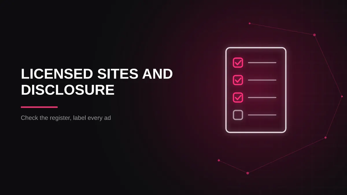 how to become a casino streamer: licence and disclosure checklist illustration