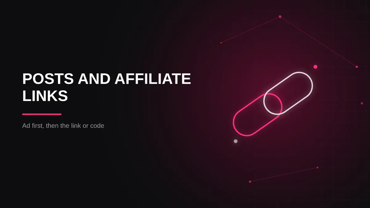 gambling ad disclosure examples: affiliate link disclosure illustration