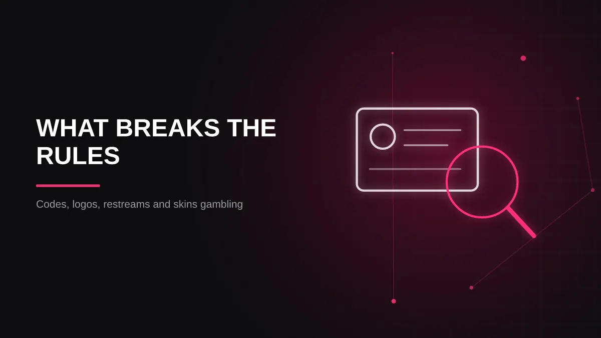 twitch gambling sponsorship rules: actions that break Twitch gambling rules illustration