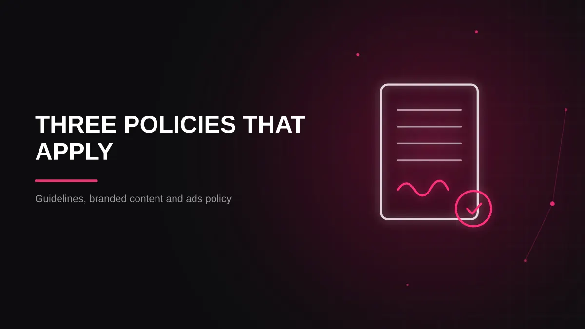 tiktok gambling marketing rules: three policies overview illustration