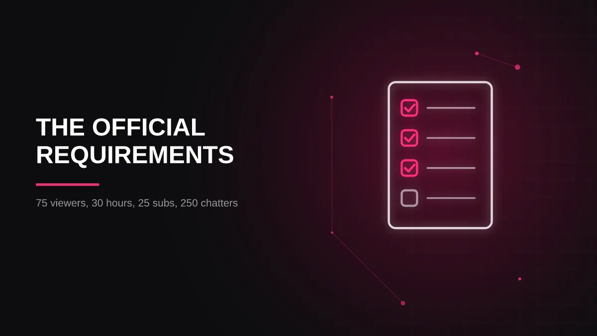 kick partner program requirements: official requirements checklist illustration