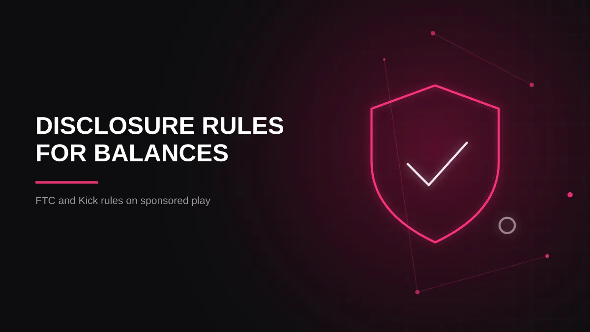 do casino streamers use real money: disclosure rules illustration