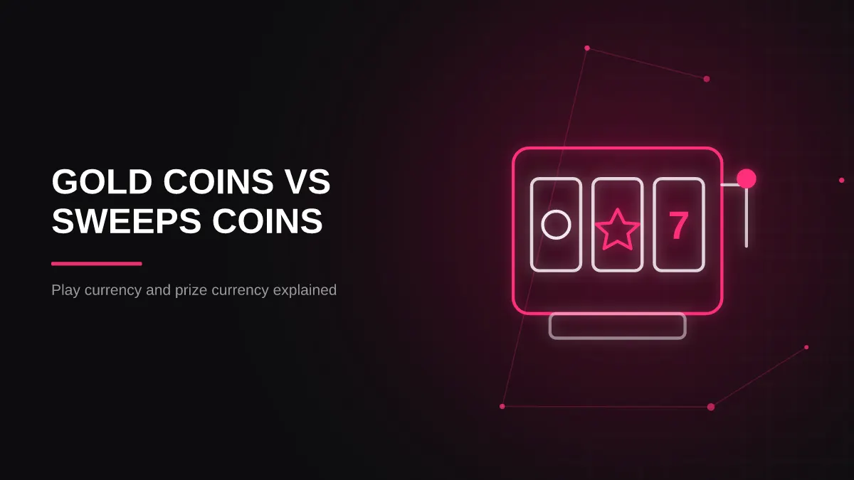 sweepstakes casino sponsorship: gold coins and sweeps coins panel illustration