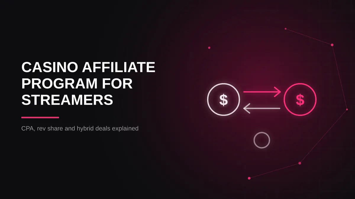 casino affiliate program for streamers: hero illustration