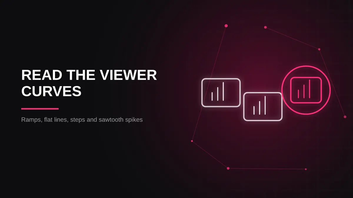 casino streamer audience audit: viewer curve patterns panel illustration