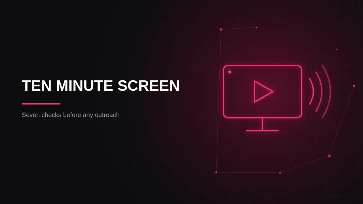 how to find casino influencers: ten minute screen panel illustration