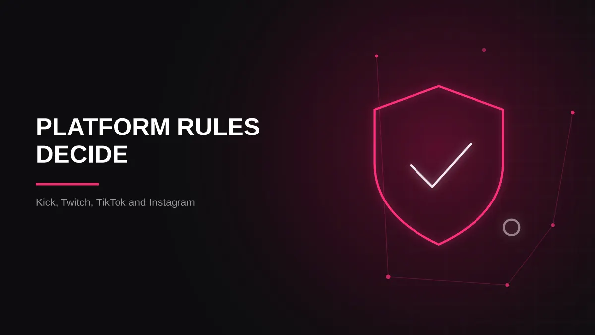 casino streamers vs influencers: platform rules shield illustration