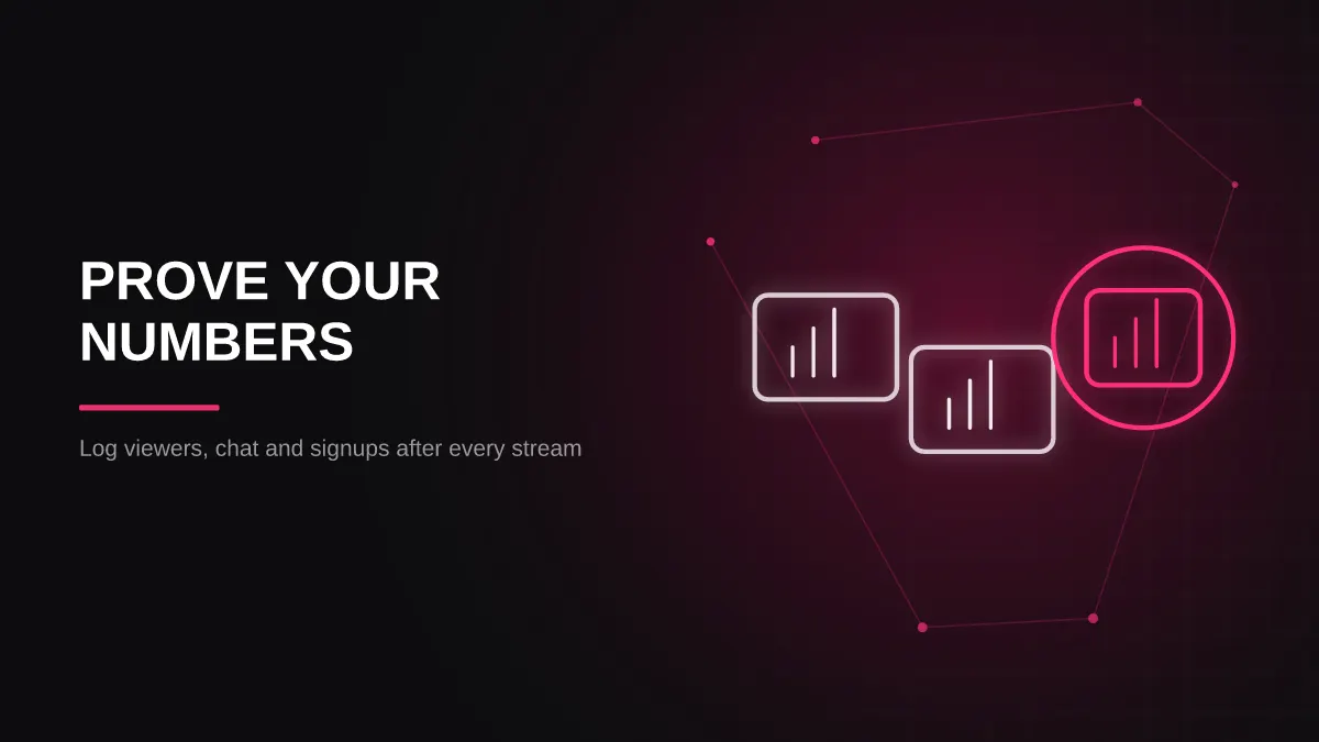 casino sponsorship for small streamers: proving your numbers bars illustration