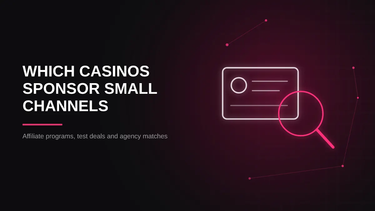 casino sponsorship for small streamers: which casinos sponsor small channels illustration