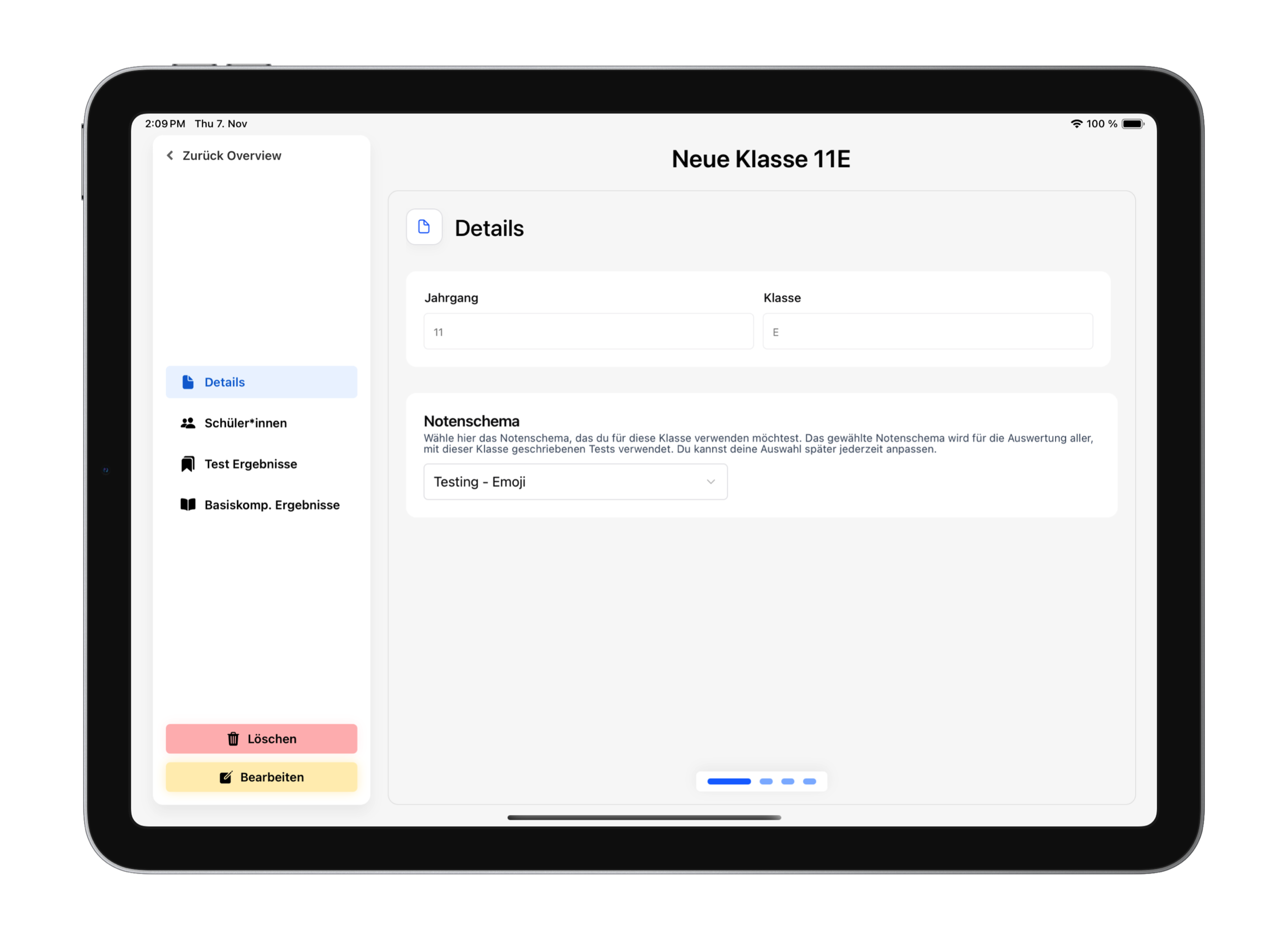 Eine Schulklasse erstellen