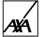 AXA logo with a diagonal line crossing the top right corner.