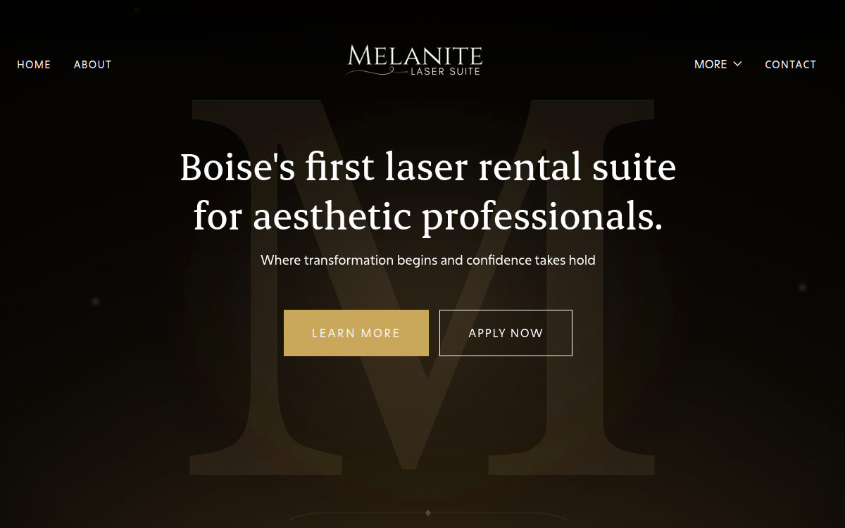 Melanite Laser Suite website