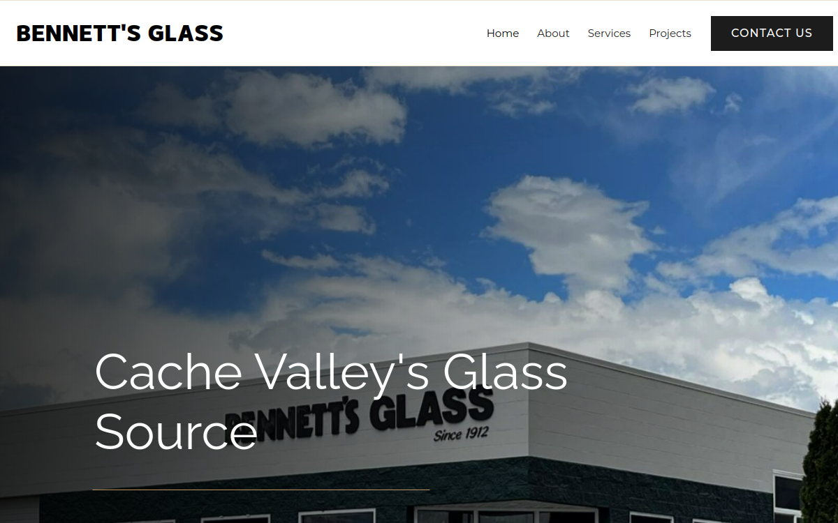 Bennett's Glass website