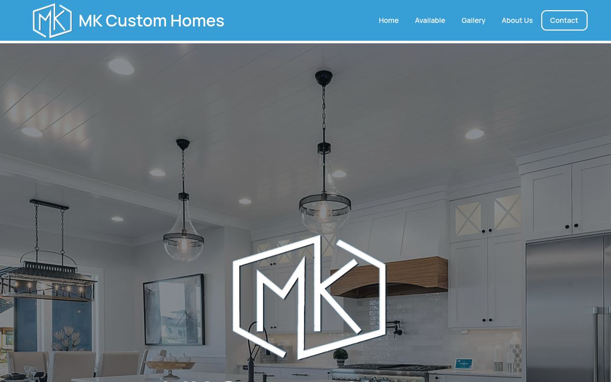 MK Custom Homes website