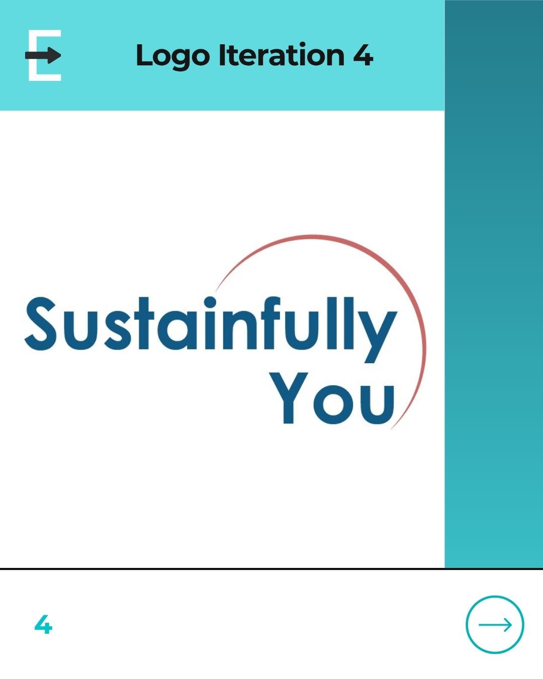Logo for "Sustainfully You" with a minimalist arc design above and to the right of the text