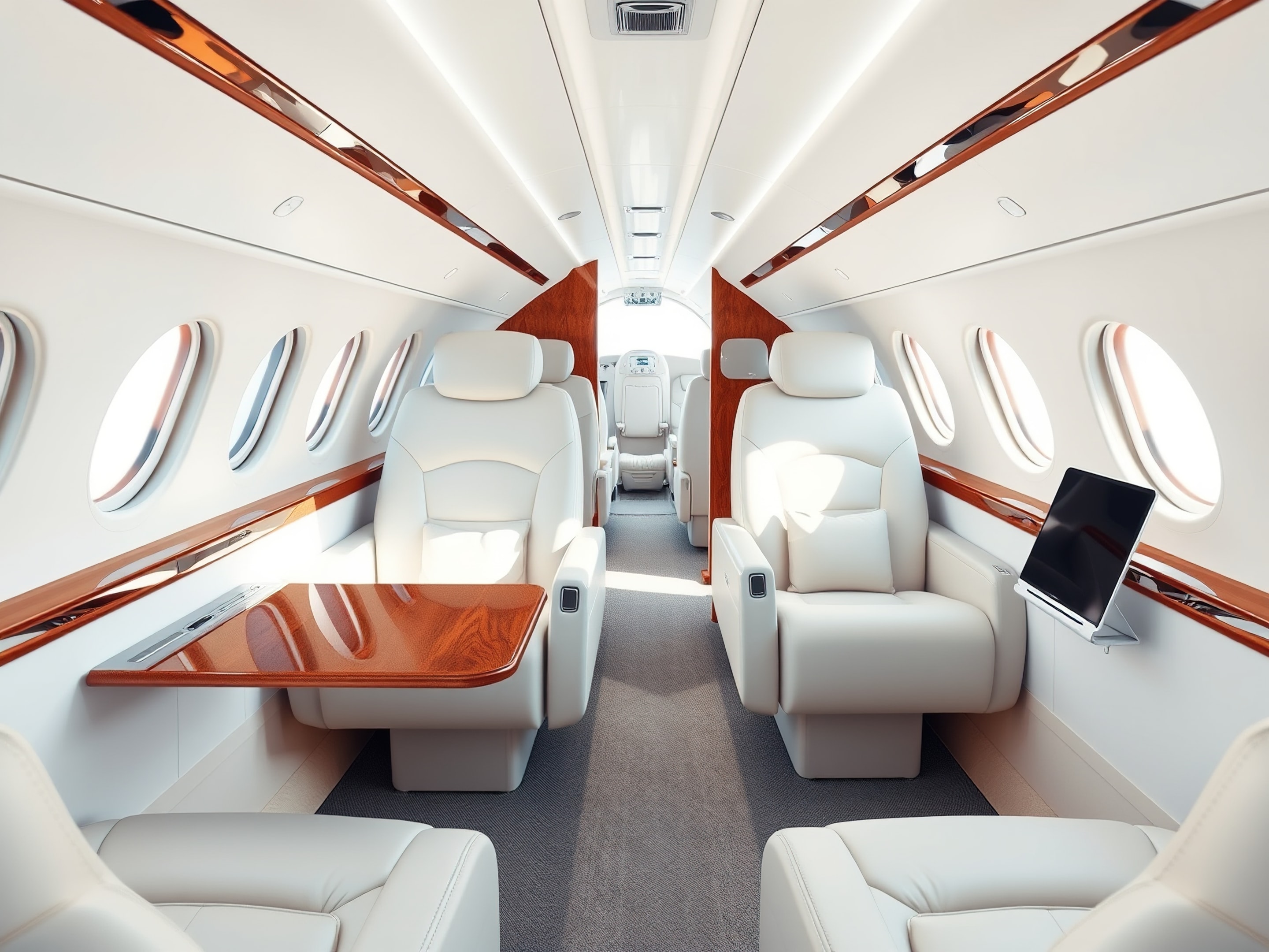 Opulent Elegance: Inside a Private Jet Sanctuary