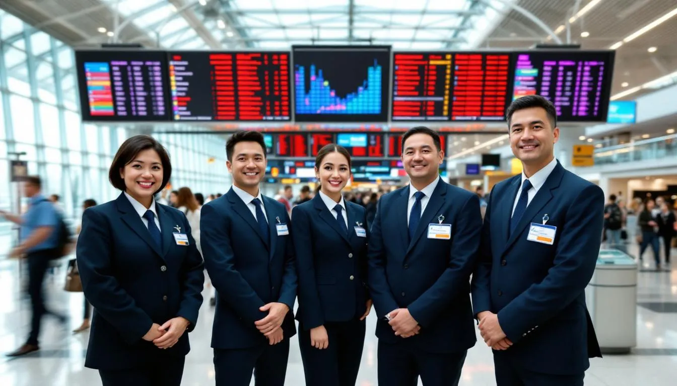 A visual representation of public charter operators showcases various aircraft at an airport, highlighting the availability of public charter flights for passengers. The image emphasizes the accessibility of charter flights to multiple destinations, illustrating the operations of charter operators in air transportation.